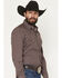 Image #2 - Ely Walker Men's Geo Print Long Sleeve Pearl Snap Western Shirt, Brown, hi-res