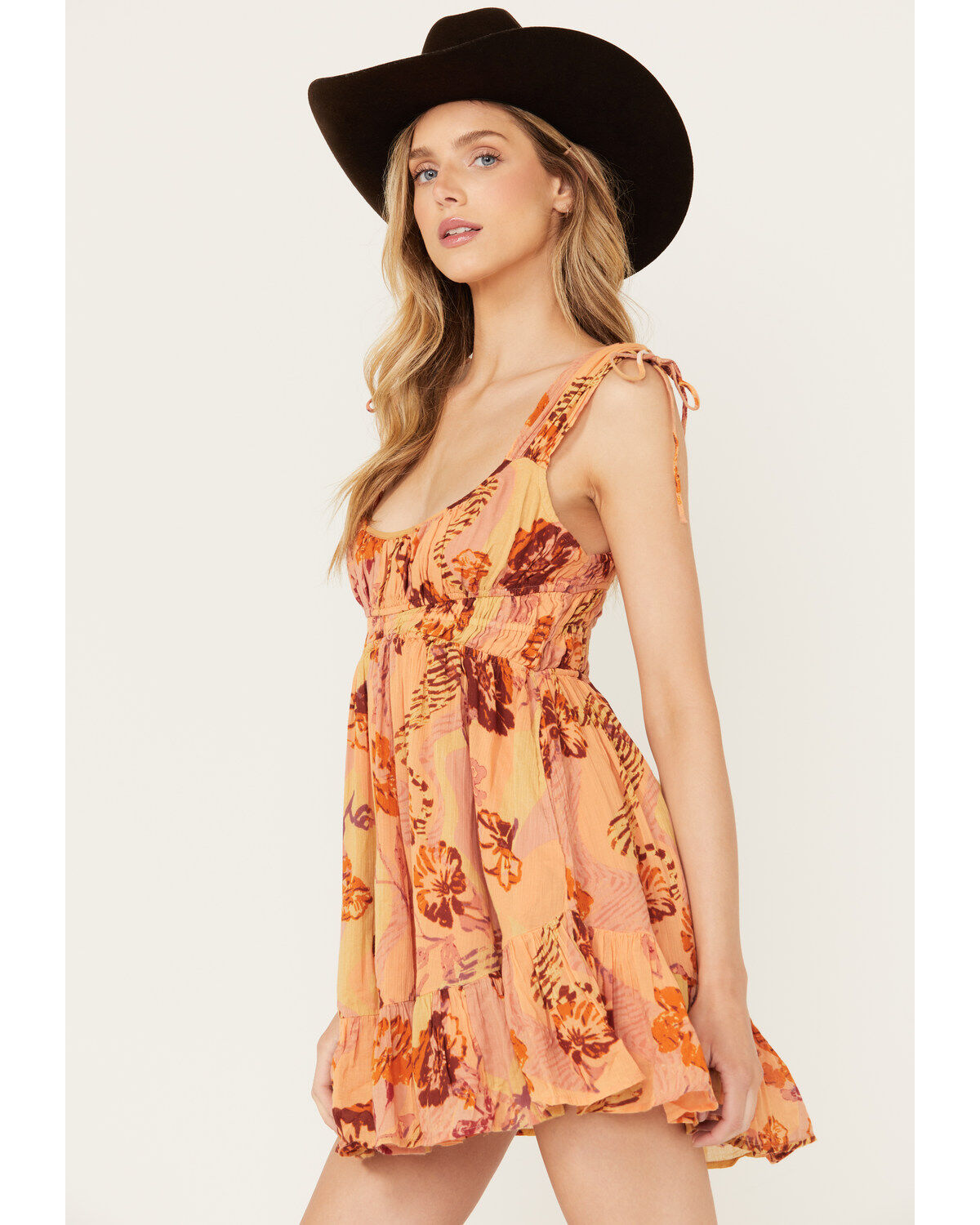 Image #2 - Free People Women's Vernon Mini Dress, Orange, hi-res