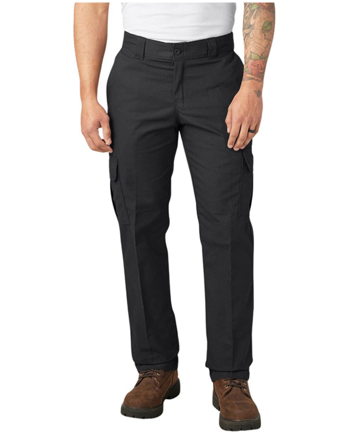 Dickies Men's Mechanical Straight Regular Fit Stretch Cargo Pants, Black, hi-res