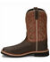 Image #3 - Justin Men's Electrician Western Work Boots - Steel Toe, Chestnut, hi-res