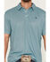 Image #3 - Ariat Men's All Over Print Classic Fit Short Sleeve Button-Down Polo Shirt, Teal, hi-res