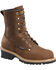 Image #1 - Carolina Men's Logger 8" Work Boots, Brown, hi-res