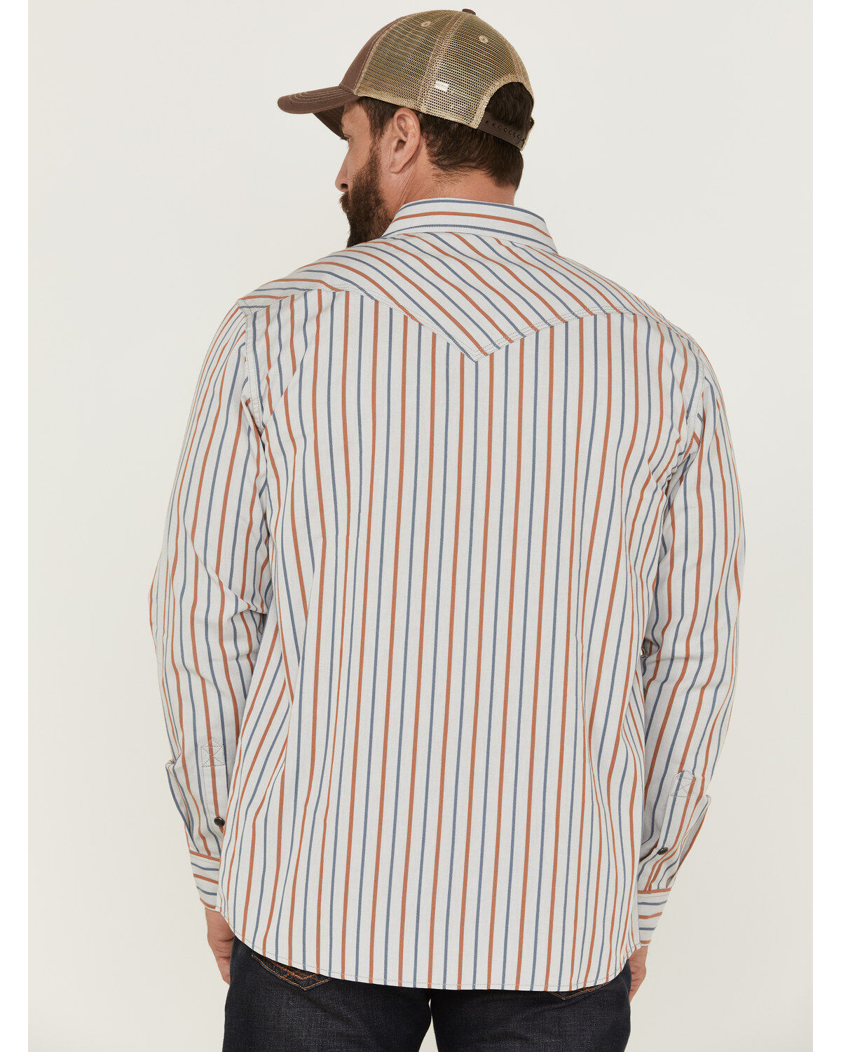 Image #4 - Moonshine Spirit&reg; Men's Kingston Stripe Snap Western Shirt, Grey, hi-res