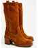 Image #4 - Cleo + Wolf Women's Scout Suede Fashion Boots - Round Toe, Cognac, hi-res