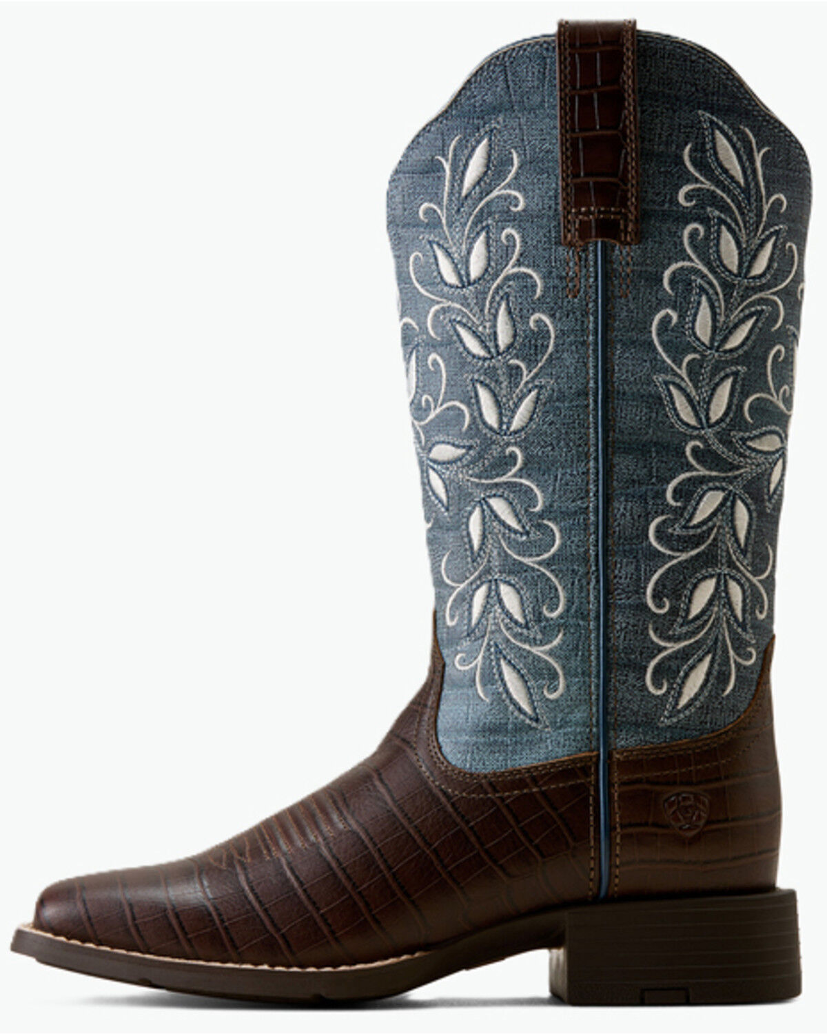 Image #2 - Ariat Women's Round Up Holly Crocodile Print Performance Western Boots - Broad Square Toe, , hi-res
