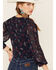 Image #5 - Sadie & Sage Women's Navy Floral Print Blouse, Navy, hi-res