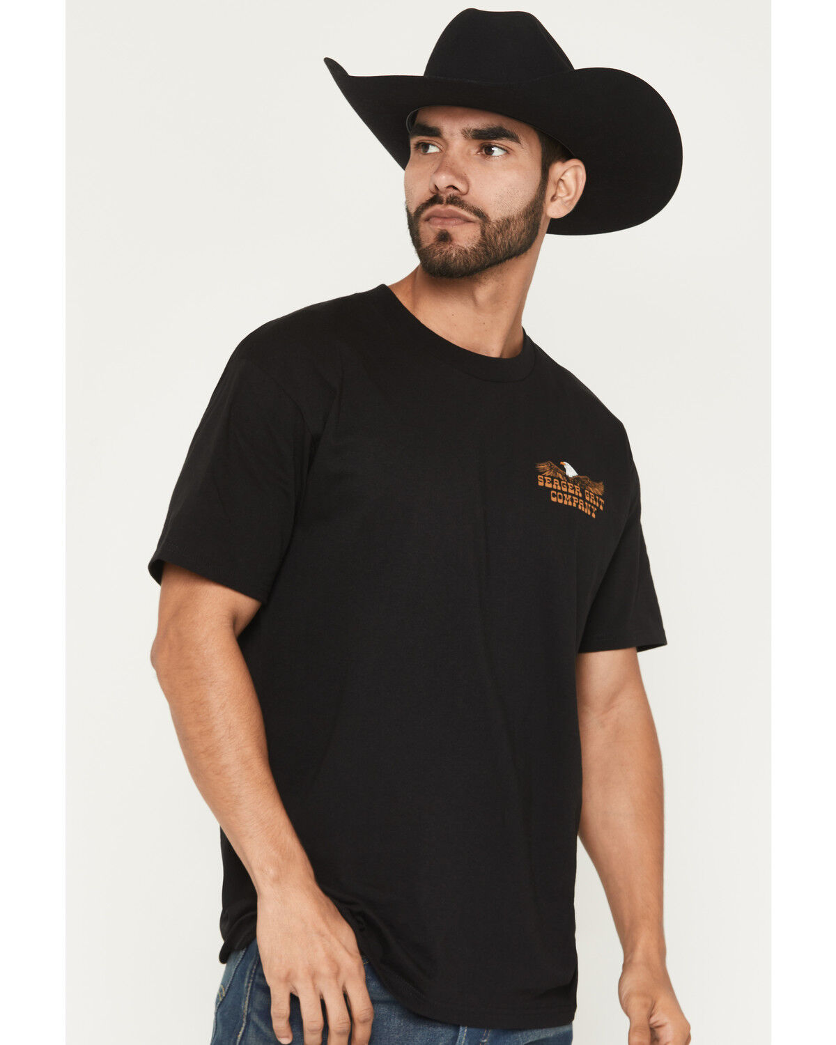 Image #3 - Seager Men's Big Rig Short Sleeve Graphic T-Shirt, Black, hi-res
