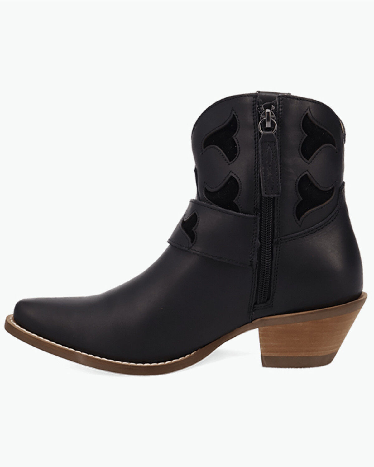 Image #3 - Dingo Women's Saddle Up Western Booties - Snip Toe, Black, hi-res
