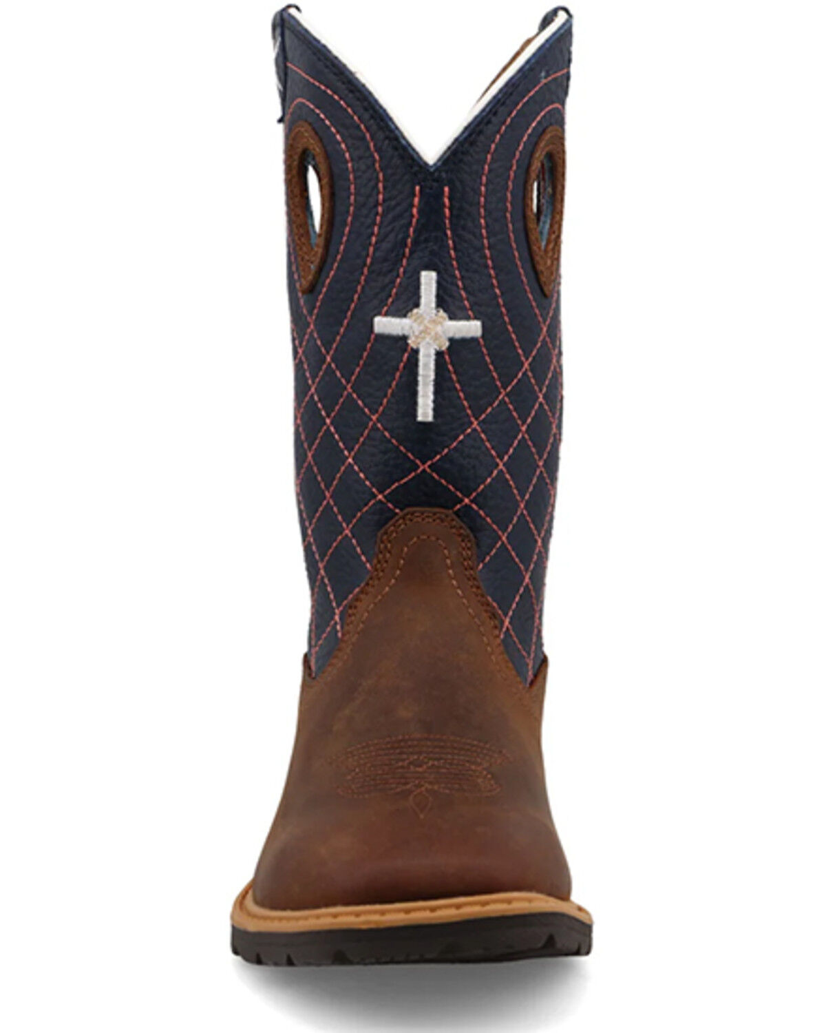 Image #3 - Twisted X Boys' Cowboy Work Western Boots - Broad Square Toe, Navy, hi-res