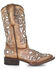 Image #2 - Corral Girls' Shiny Inlay Western Boots - Square Toe, Tan, hi-res