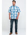 Image #6 - Resistol Men's Biscayne Large Plaid Short Sleeve Western Shirt, White, hi-res