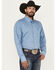 Image #1 - George Strait by Wrangler Men's Geo Print Long Sleeve Button-Down Stretch Western Shirt - Tall, , hi-res
