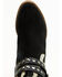 Image #6 - Shyanne Women's Bess Cow Print Western Booties - Round Toe, Black, hi-res