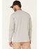 Image #4 - Hawx Men's Solid Light Gray Forge Long Sleeve Work Pocket T-Shirt - Tall, Light Grey, hi-res