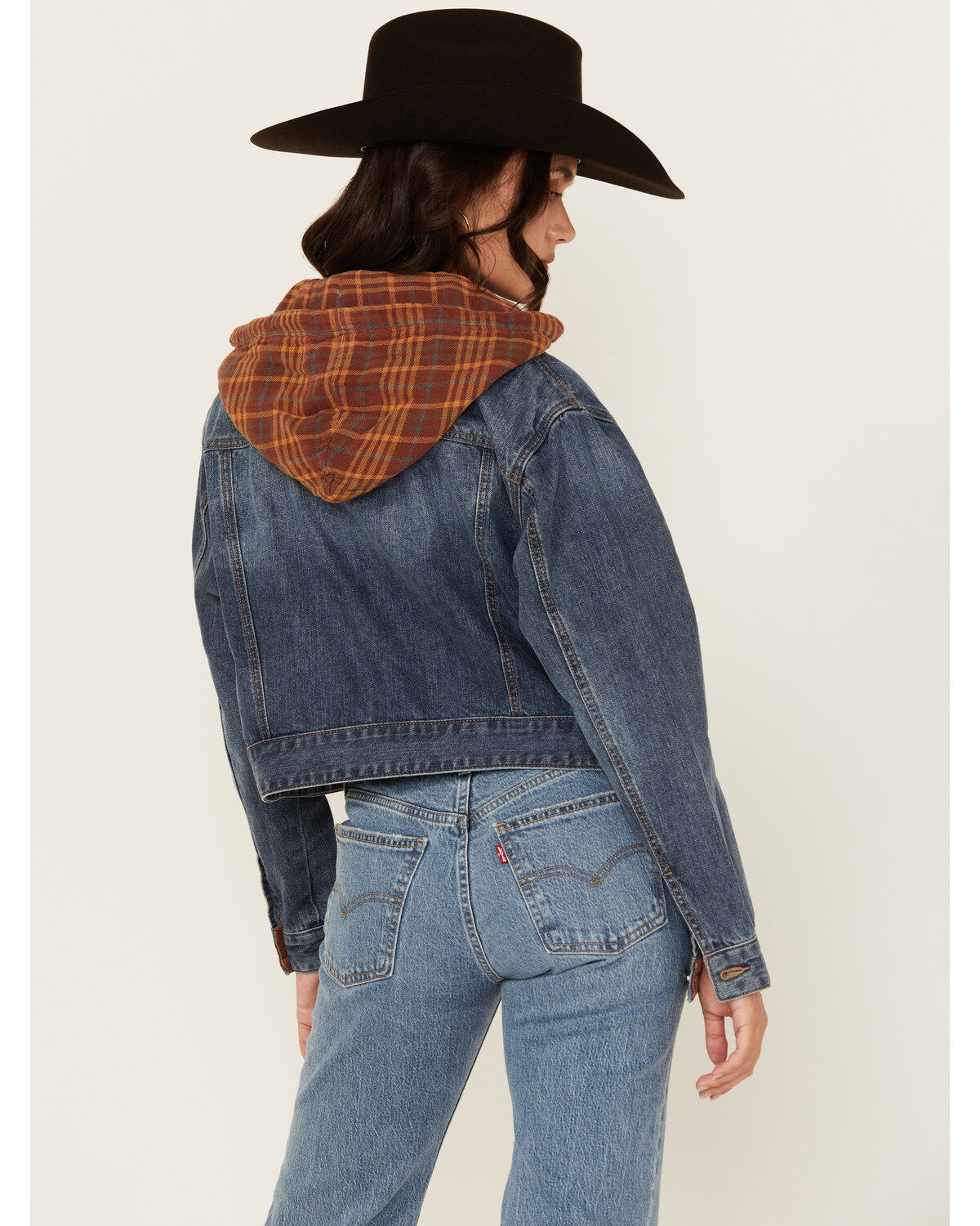 Image #1 - Cleo + Wolf Women's Arno Medium Wash Cropped Denim Jacket, Medium Wash, hi-res