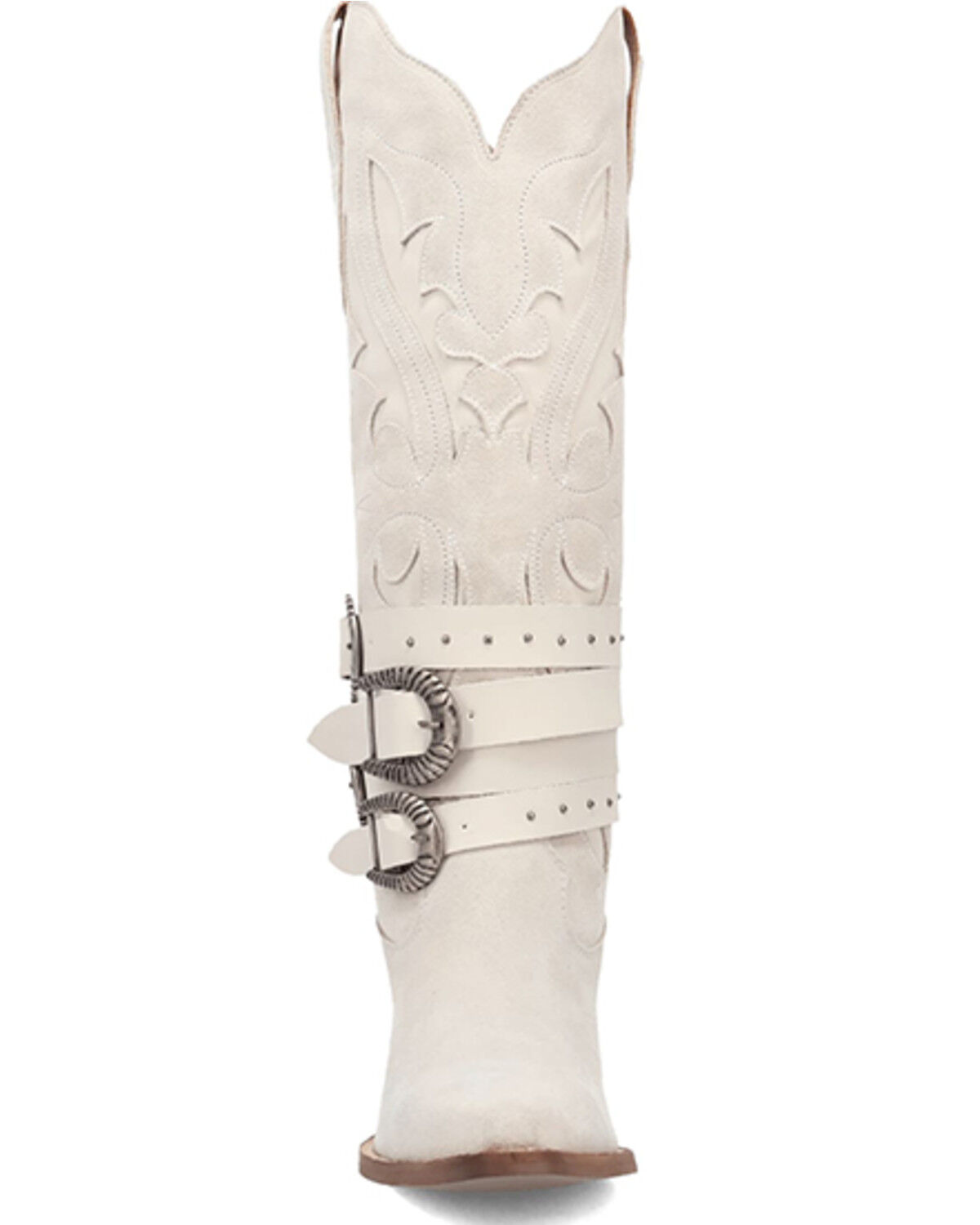 Image #5 - Dingo Women's Buck Wild Suede Tall Western Boots - Round Toe, White, hi-res
