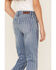 Image #4 - Rock & Roll Denim Girls' Striped Medium Wash Trouser Bootcut Jeans, Medium Wash, hi-res