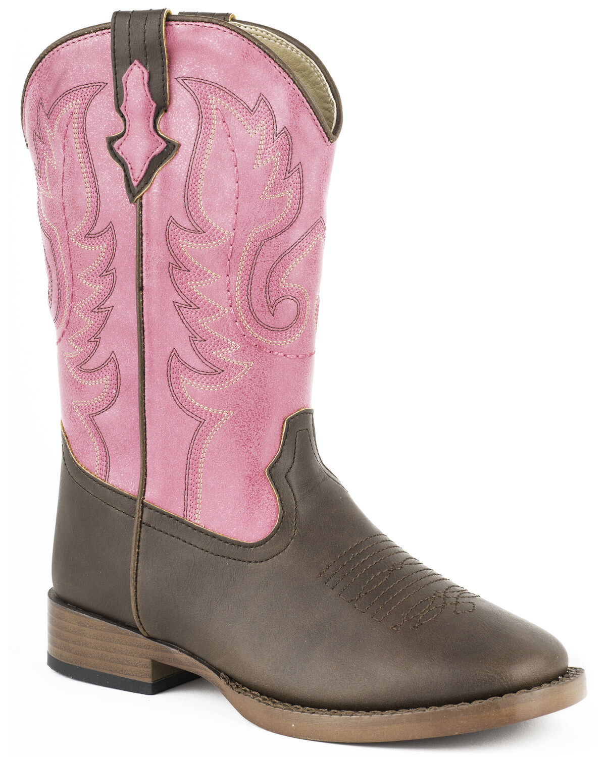 Roper Kid's Texsis Western Boots, Brown, hi-res