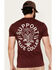 Image #4 - Troll Co Men's Winged Support Short Sleeve Graphic T-Shirt , Maroon, hi-res