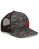 Image #3 - Justin Men's Gray Camo & Red Embroidered Logo Mesh-Back Ball Cap, Grey, hi-res