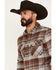 Image #2 - Pendleton Men's Burnside Plaid Print Long Sleeve Button-Down Flannel Shirt, Rust Copper, hi-res