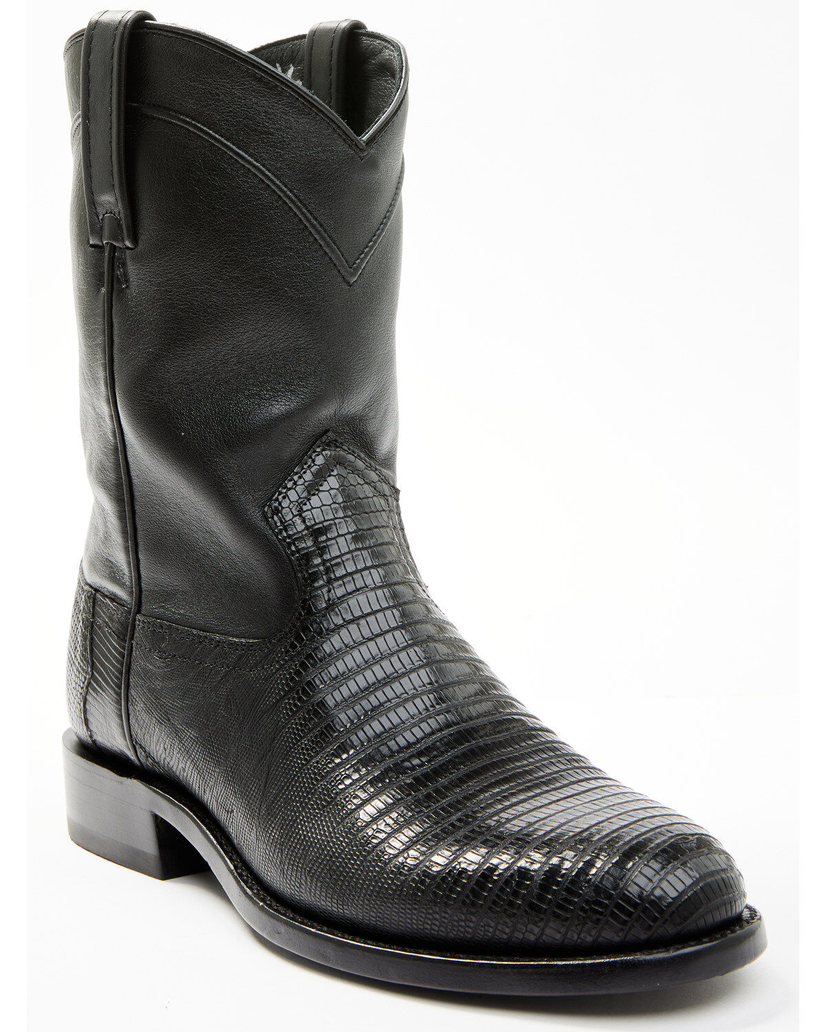 Image #1 - Cody James Black 1978&reg; Men's Carmen Exotic Teju Lizard Roper Boots - Round Toe, Black, hi-res