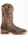 Image #2 - Corral Men's Exotic Ostrich Barbed Wire Western Boots - Broad Square Toe , Brown, hi-res