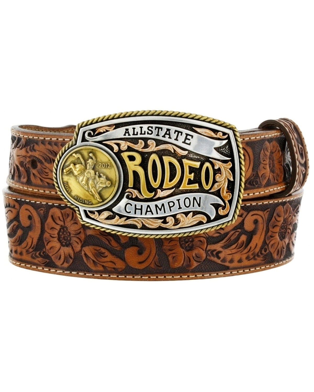 Tony Lama Kid's Lil' Champ Leather Belt, Tan, hi-res