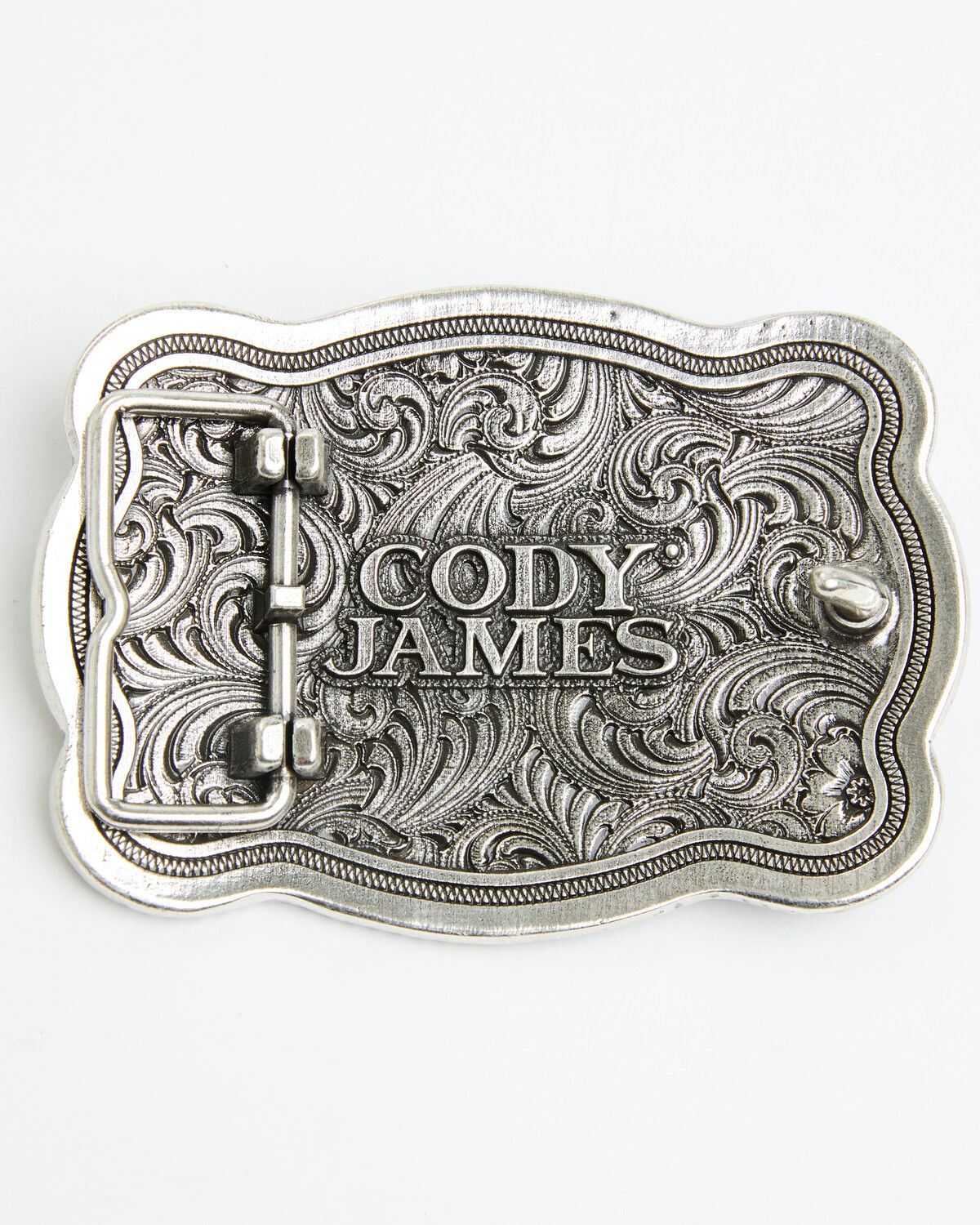 Image #2 - Cody James Kneeling Cowboy Belt Buckle, Silver, hi-res