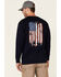 Image #4 - Wrangler FR Men's Flag Back Graphic Long Sleeve Work T-Shirt - Big , Navy, hi-res