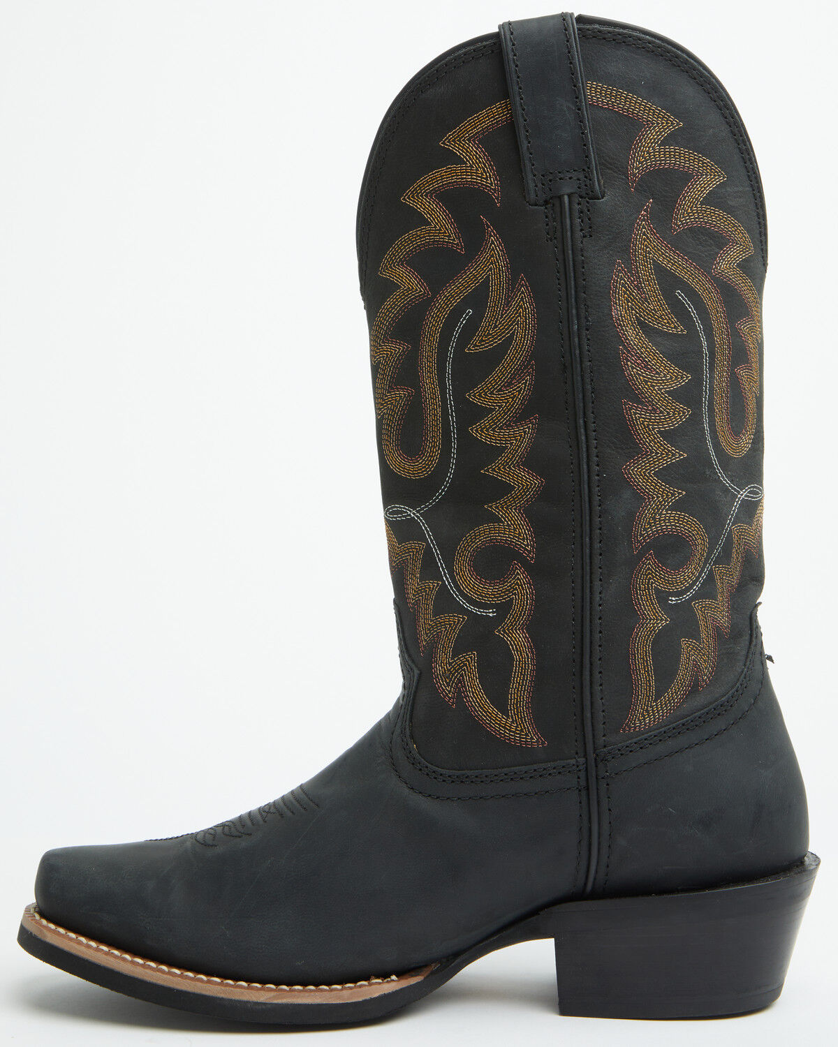 Image #3 - Justin Men's Frontier Cowboy Town Performance Western Boots - Square Toe, Black, hi-res