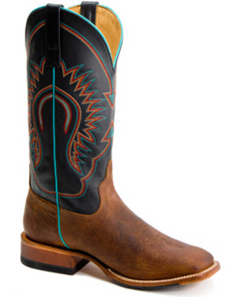 Image #1 - Horse Power Men's Bison Western Boots - Broad Square Toe, Brown, hi-res