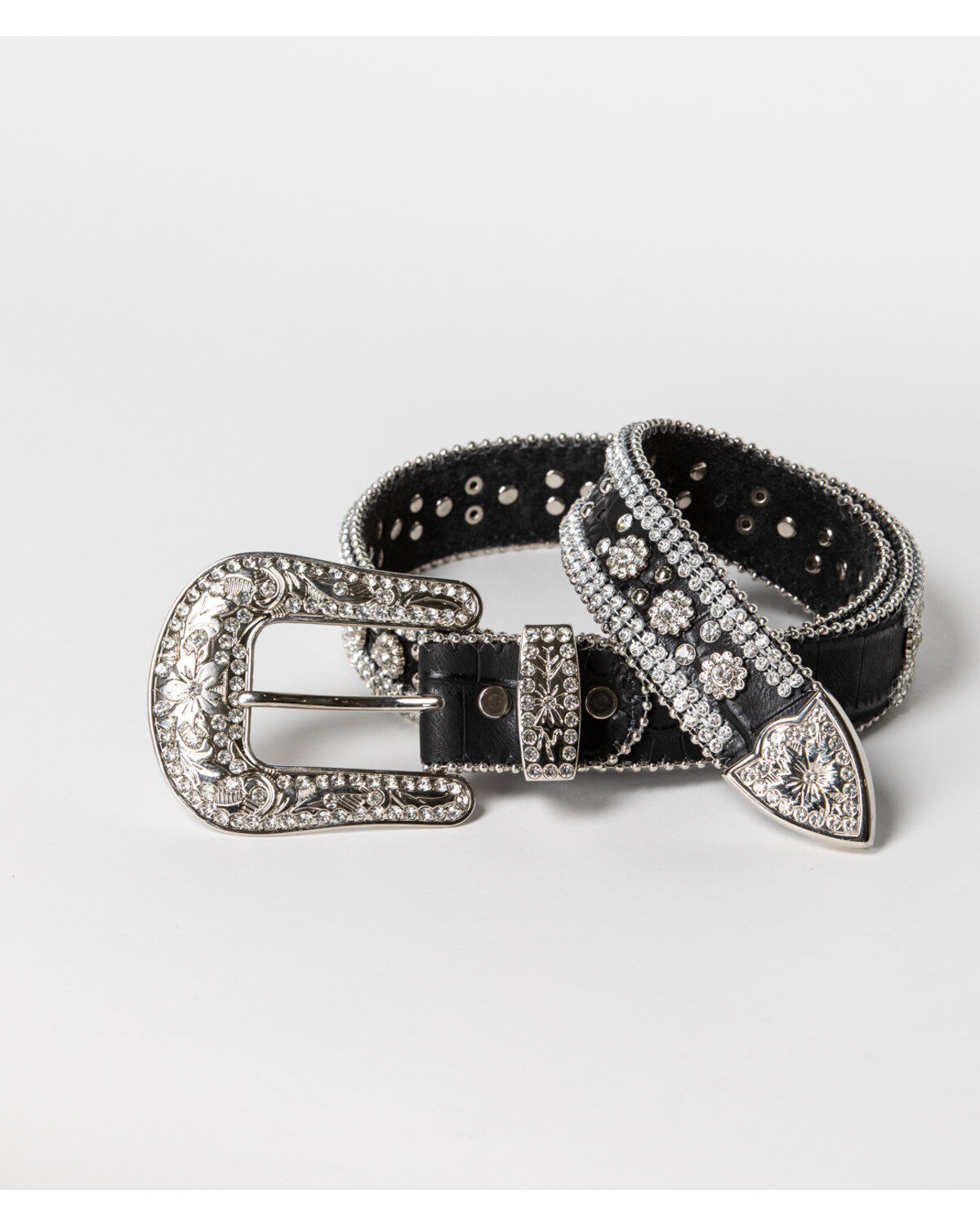 Image #3 - Shyanne&reg; Women's Leather Rhinestone Belt, Black, hi-res