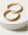 Image #1 - Shyanne Women's Statement Hoop Earrings , Gold, hi-res