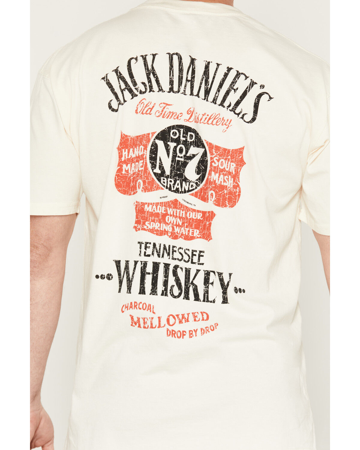 Image #4 - Jack Daniel's Men's Boot Barn Exclusive Old No. 7 Short Sleeve Graphic T-Shirt, Ivory, hi-res