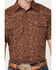 Image #3 - Cowboy Hardware Men's Roman Paisley Print Short Sleeve Western Snap Shirt, Brown, hi-res