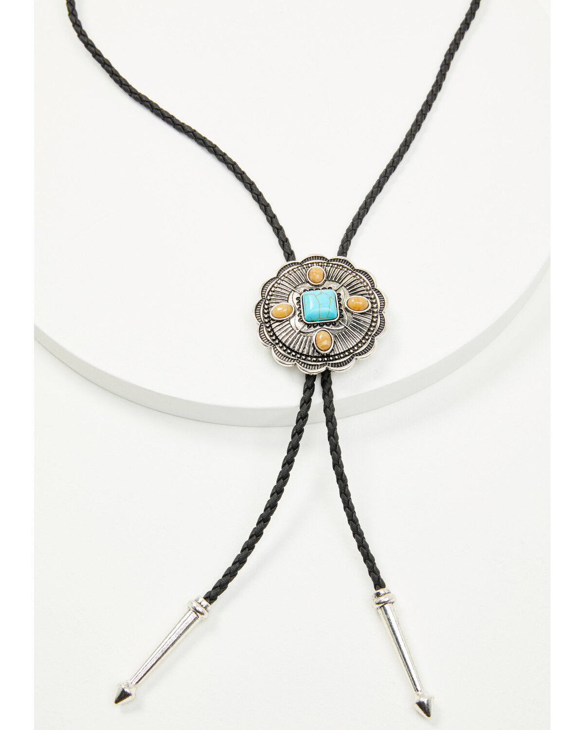 Image #1 - Shyanne Women's Concho Bolo Tie, Silver, hi-res