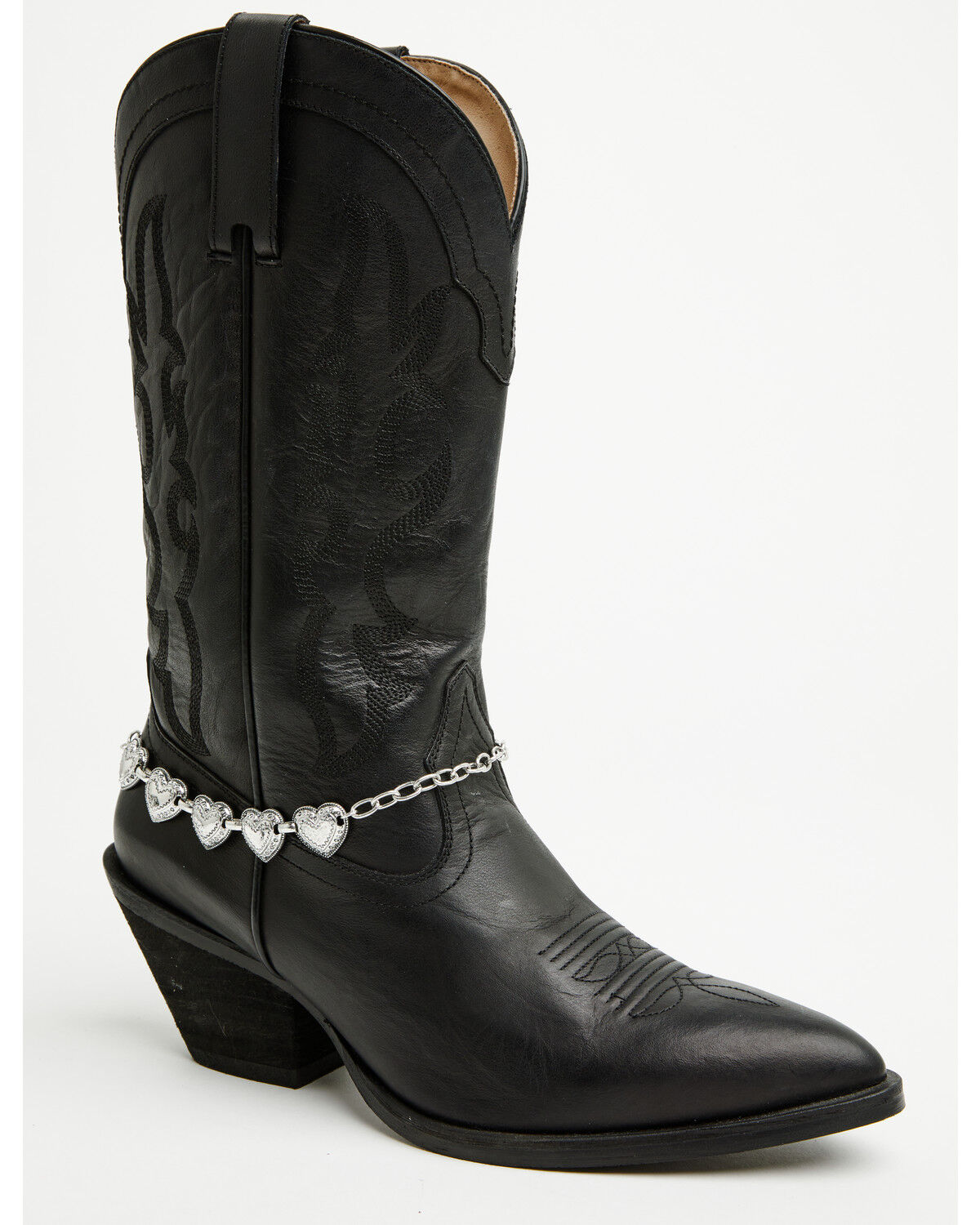 Shyanne Women's Metal Hearts Boot Accessory, Grey, hi-res