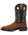 Image #3 - Durango Men's Workhorse Pull On Western Work Boots - Steel Toe , Brown, hi-res