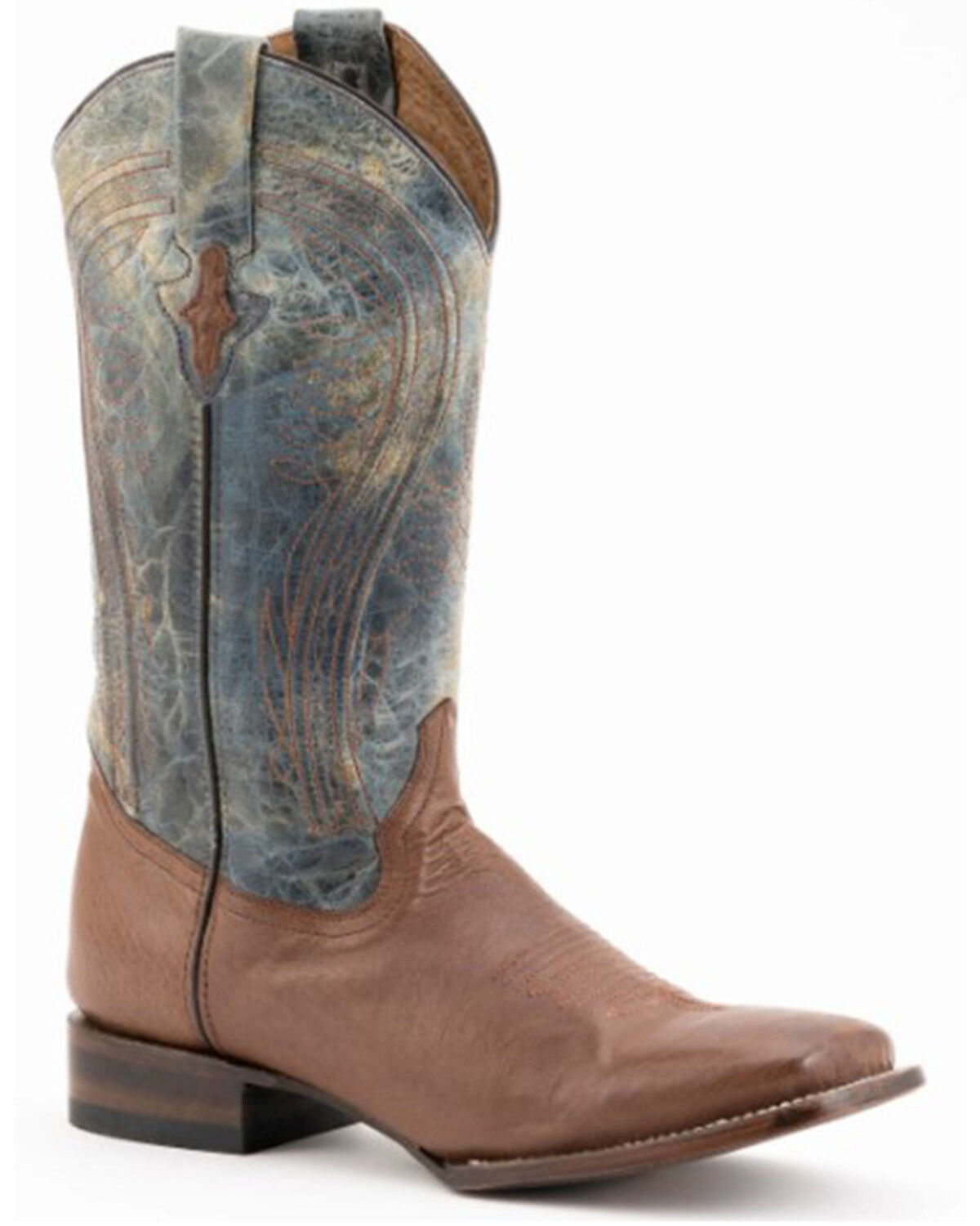 Ferrini Men's Smooth Quill Ostrich Exotic Boots - Broad Square Toe, Kango, hi-res