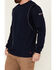 Image #3 - Ariat Men's FR Crew Neck Long Sleeve Shirt, Navy, hi-res