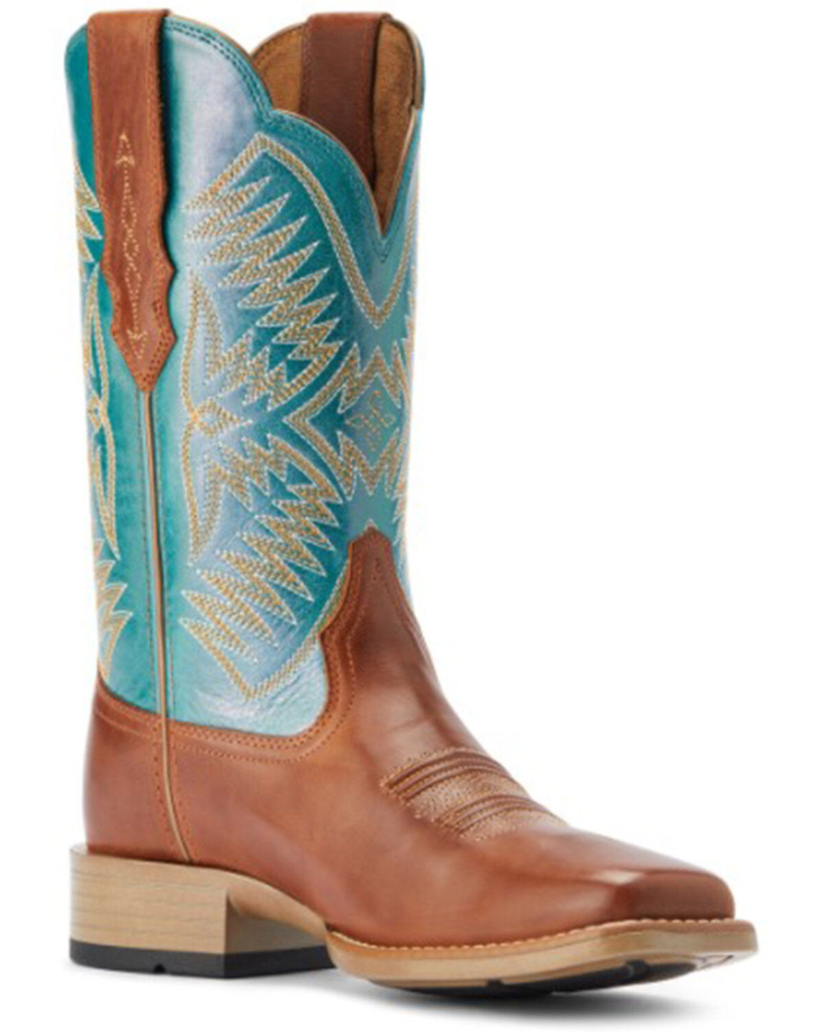 Ariat Women's Odessa Stretchfit Performance Western Boots - Broad Square Toe, Brown, hi-res