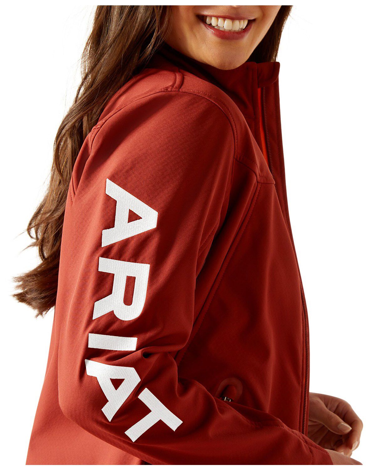 Image #2 - Ariat Women's New Team Softshell Jacket, Red, hi-res