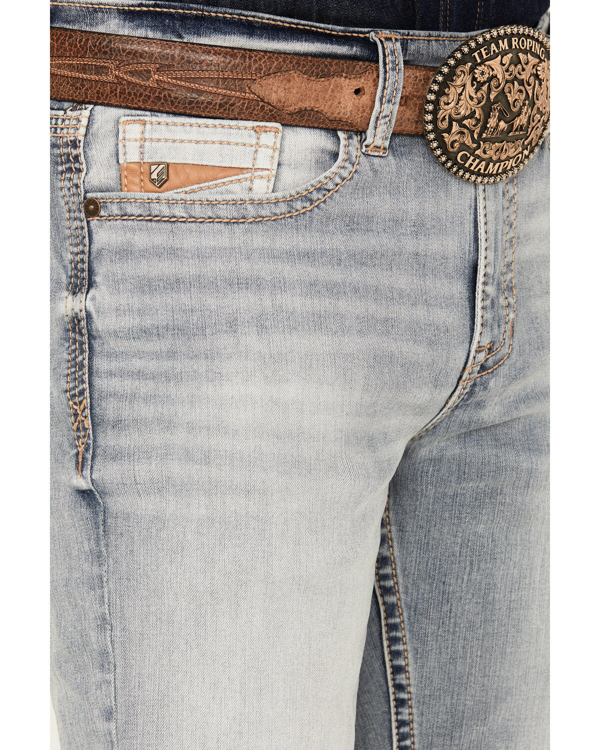 Image #2 - RANK 45&reg; Men's Ringo Wash Ambush Slim Straight Performance Stretch Denim Jeans, Blue, hi-res