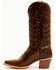 Image #3 - Dan Post Women's Rope Dream Western Boots - Snip Toe, Dark Brown, hi-res