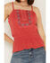 Image #3 - Rock & Roll Denim Women's Southwestern Embroidered Sleeveless Tank, Red, hi-res