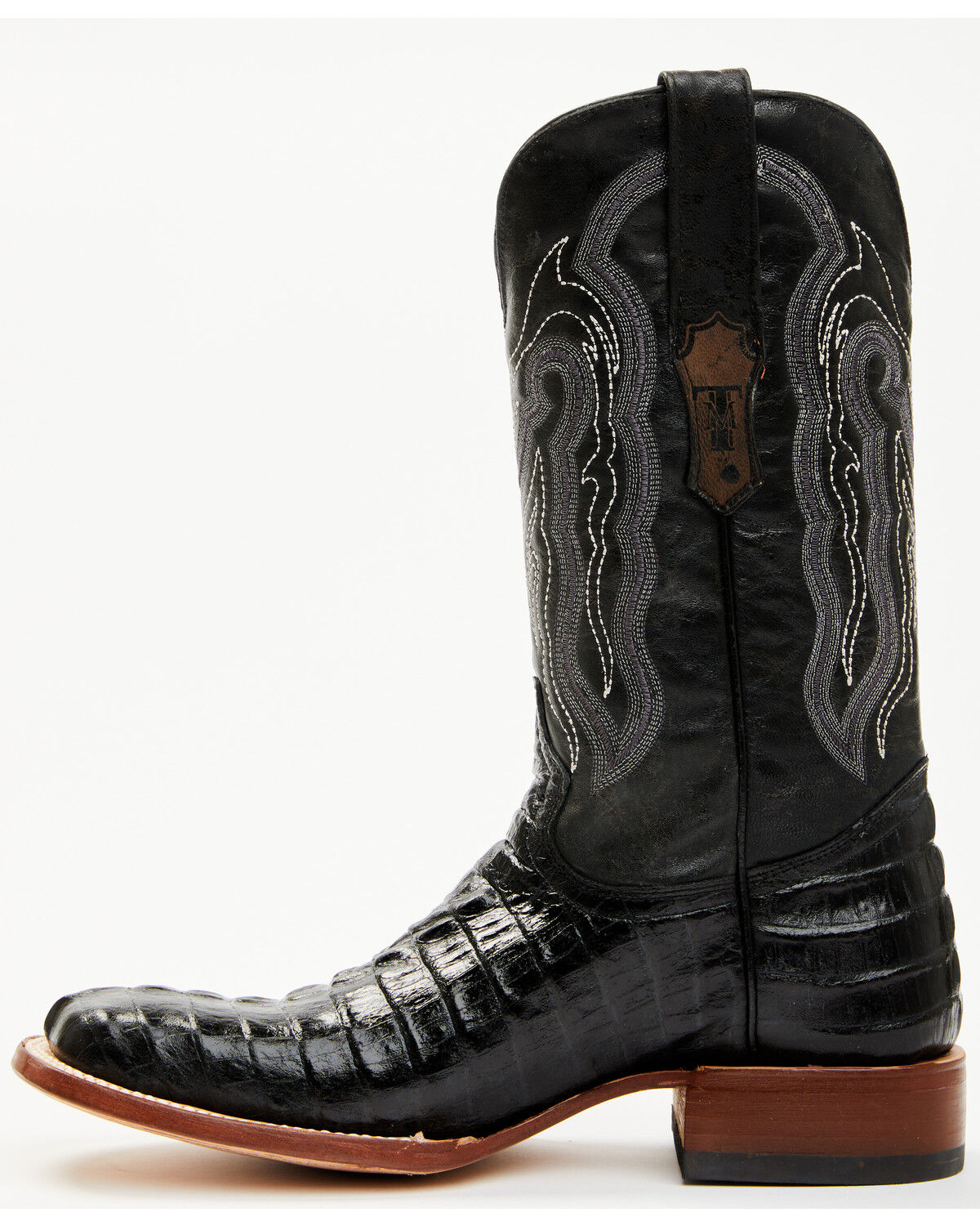 Image #3 - Tanner Mark Men's Lufkin Tall Western Boots - Broad Square Toe, Black, hi-res