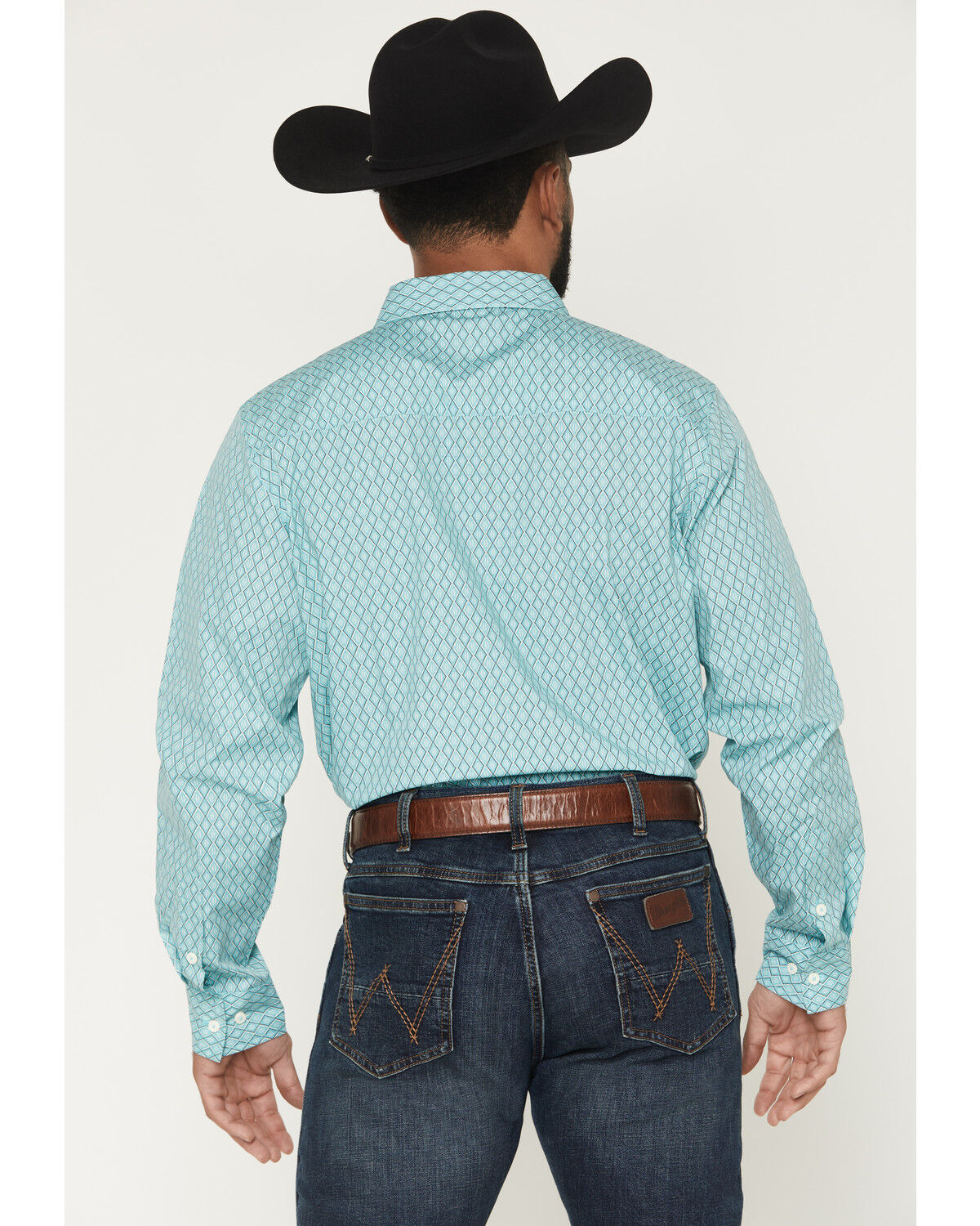 Image #4 - Gibson Trading Co Men's River Flow Medallion Print Long Sleeve Button-Down Western Shirt, Light Blue, hi-res