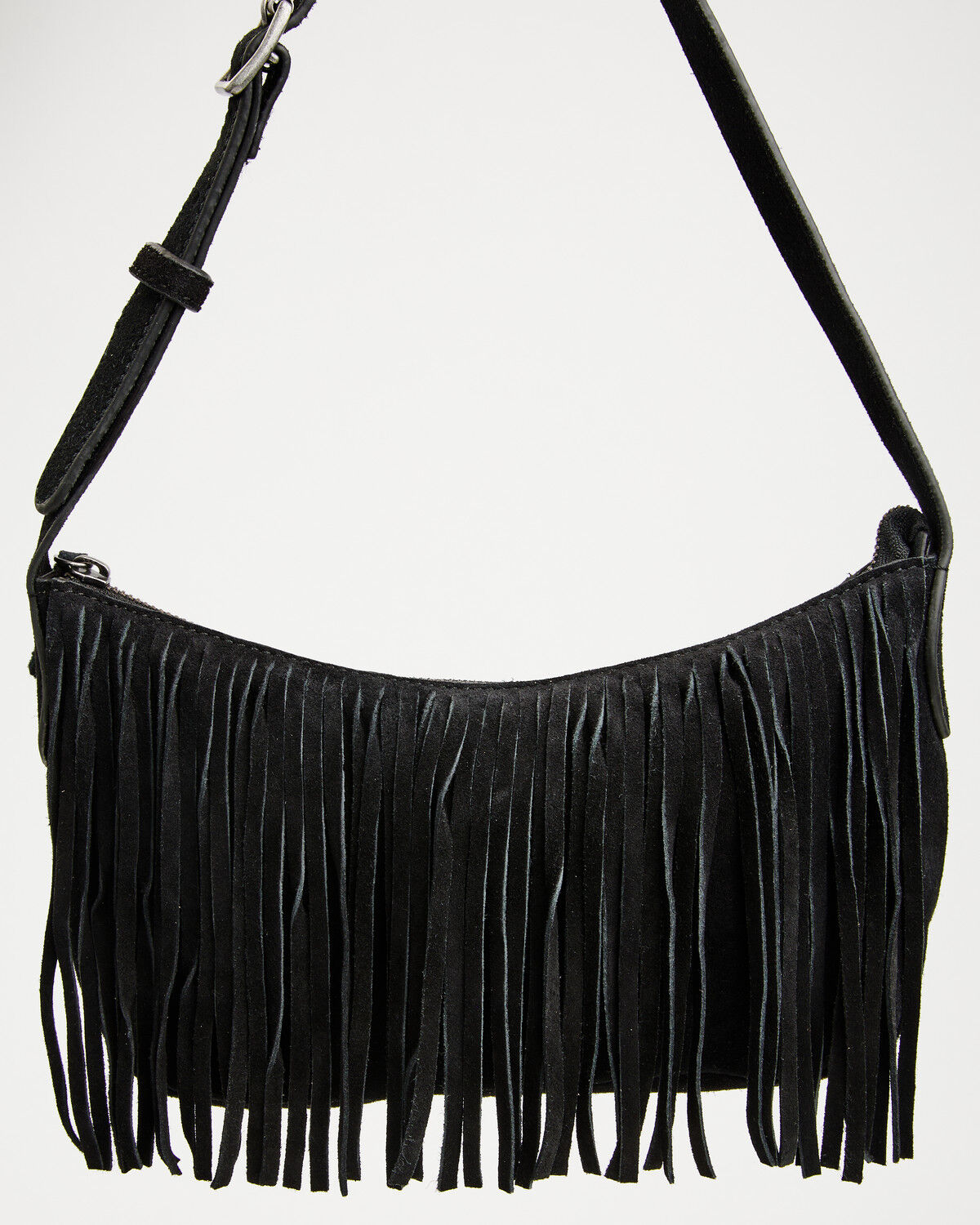 Image #2 - Shyanne Women's Maren Suede Fringe Shoulder Bag, Black, hi-res