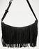 Image #2 - Shyanne Women's Maren Suede Fringe Shoulder Bag, Black, hi-res